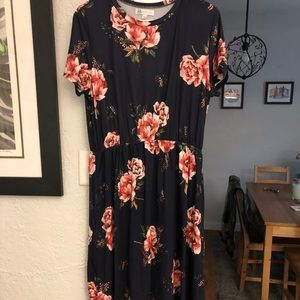 Hazel Blues Plus Size midi